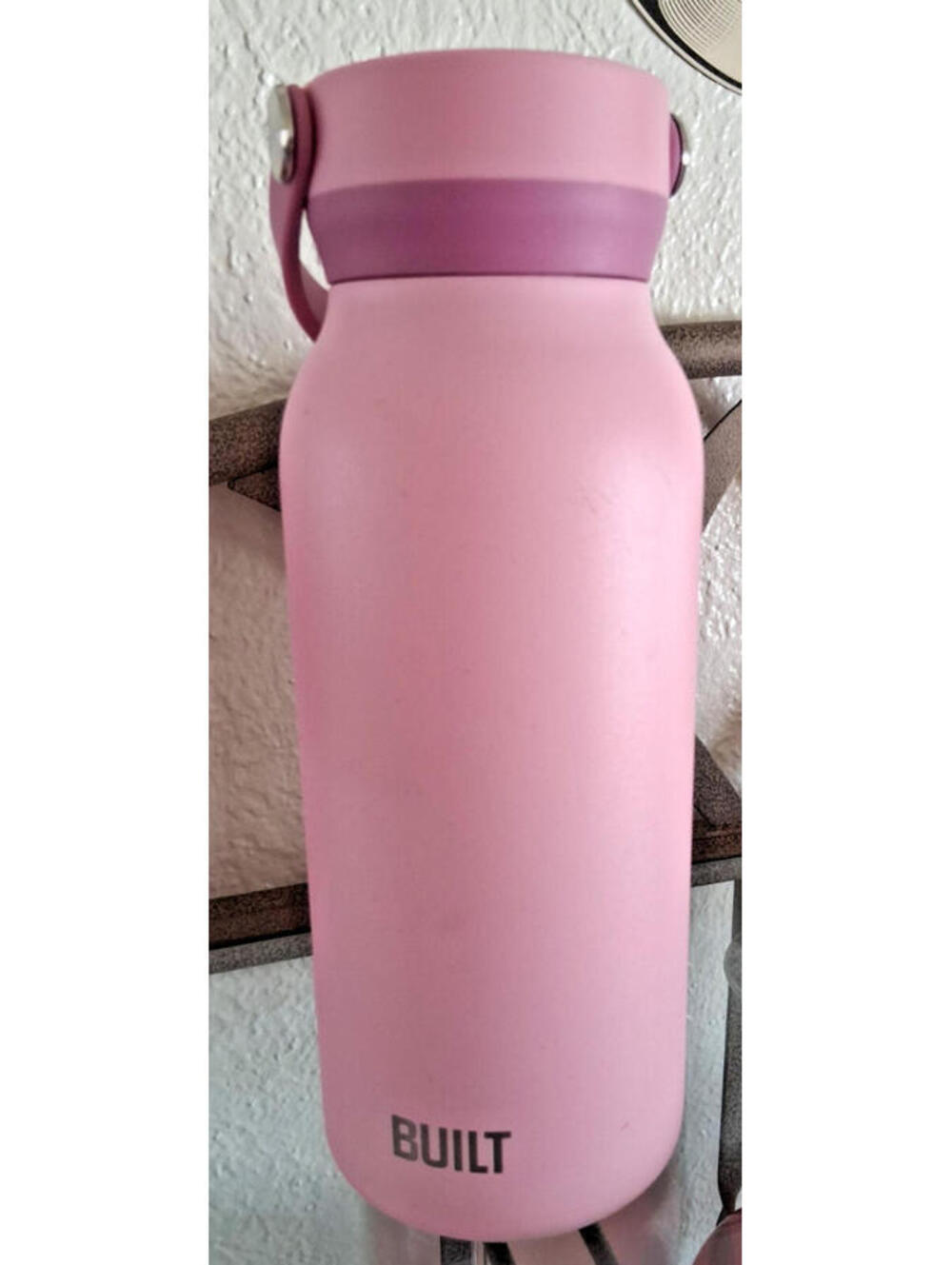 Built 32-Oz Cascade Double Wall Stainless Steel Water Bottle, Ounces Blush
